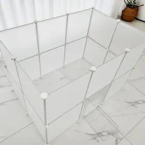 고양이 강아지 울타리 조립식 반려동물 울타리 반투명 펜스 실내