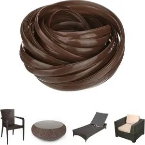 MMETRXITY 1팩 위커 수리 키트 8mm x 66피트/20m 플라스틱 플랫 라탄 교체 용품 파티오 가구 수리/바스켓