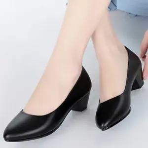 블랙 펌프스힐 면접신발 정장구두 베이직 로우굽 TbZ9+4kNw