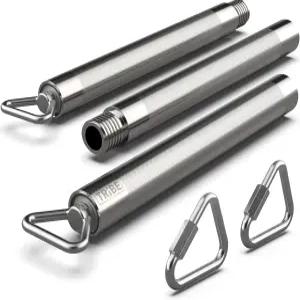 트라이브 팅 저항 밴드 바 - 밴드용 헤비 듀티 스틸 3-섹션 조절 가능 39~27인치 볼 베어링 회전 휴대용 홈