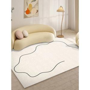 구름 러그 인테리어 침실 방수 소파 65X120 검은 긴러그 대형 단모 스마일