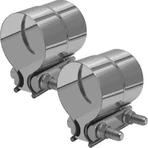 2.5인치 배기 클램프 2 1/2인치 랩 조인트 밴드 304 스테인리스 스틸 머플러 Od ~ Id 파이프 수리 씰링