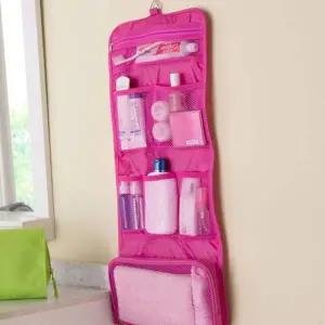 [콩심팥심]캐리어워시백 세면 벽걸이 4단수납 접이식기능 메이크업파우치