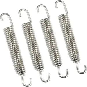 RATCHROLL 4개입 범용 오토바이 배기 파이프 스프링 80mm 3.15인치 스테인리스 스틸 후크 개조 액세서리