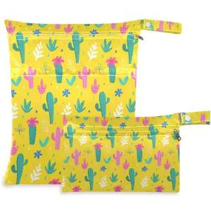 여행 해변 수영장 집 유모차 기저귀 더러운 체육복 젖은 수영복 세면도구를 위한 지퍼 포켓이 있는 컬러풀