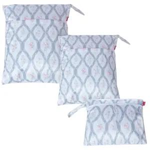 천 기저귀 수영복 옷을 위한 다메로 3Pcs 습식 드라이백 여행 운동 집 방 방수(나선 꽃)에 이상적입니다