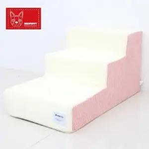 강아지텐트 레드퍼피 밀크 듀 펫스텝 3단 스트라이프핑크