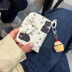 [골드스마일]키치 천 고양이 캣 지갑 카드지갑 카드 반 비비드 데일리 학교 학생