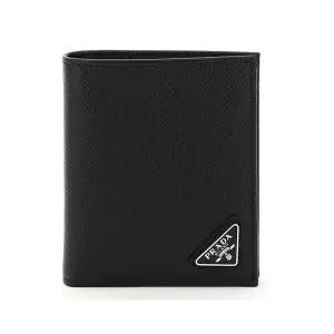 [명품] 26SS 사피아노 삼각로고 반지갑 블랙 2MO004 QHH