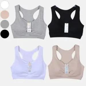 노와이어브라 신축성 좋아 편안한 면스판 망고 스포츠 브라 0878dd