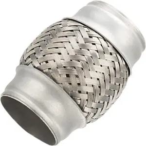 아우타르부르 배기 플렉스 파이프 2 x 4 스테인리스 스틸 헤비 듀티 더블 브레이드 튜브