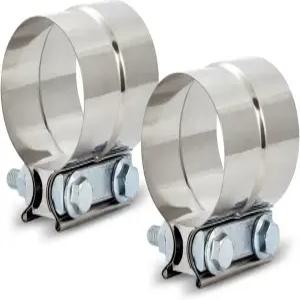 ELSHINE 1.5인치 랩 조인트 배기 밴드 클램프 머플러 및 파이프용 고강도 수리용 스테인리스 스틸 씰