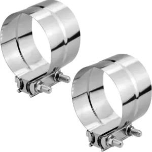 비마타 2.0 배기 클램프 머플러 파이프 촉매 변환기용 2PCS 스테인리스 스틸 랩 조인트 밴드