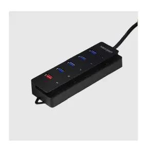 [셀러에이드]유니콘 RH-5000S 블랙 4포트 USB3.0허브 고속충전 1포트지원