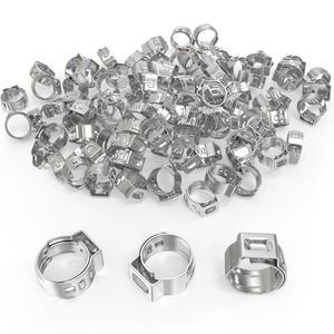 GASHER 140팩 3CM 2인치 PEX 파이프 크림프 도구 신치 피팅 클램프 튜브 스테인리스 연결용 스틸