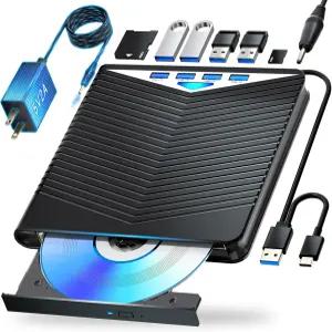 블루레이 버너 USB 3.0 및 Type-C와 호환되는 Dainty 7-in-1 외장 드라이브 읽기/쓰기 BD/DVD/CD Windows