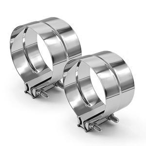 12 7CM 5인치 배기 클램프 스테인리스 컨버터 2개 조인트 스틸 304 머플러 밴드 파이프 촉매 연결 13 1CM 1인치 OD 튜브 엘보