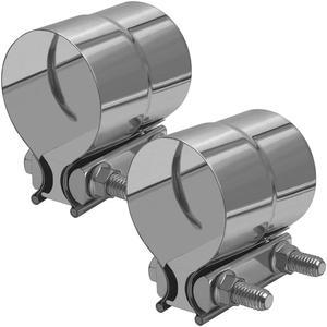 4CM 5인치 배기 클램프 머플러 튜브 스테인리스 파이프 밀봉 ID 스틸 2인치 밴드 연결 수리 촉매 304 컨버터 OD 2개 조인트