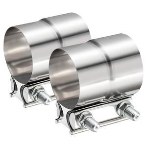 TIROL 25 배기 클램프 파이프에 2개 밴드 조인트 스테인리스 머플러 7CM 25인치 연결용 파이프 스틸 ID