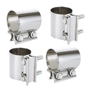 CYEAH 배기 클램프 4개 머플러 4CM 5인치 스틸 파이프 304 시스템 밴드 엔드 스테인리스 연결용 조인트