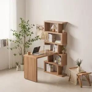 아도라퍼니처 N듀오 소형 5단 책장 책상 세트 1400