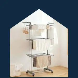 3단 JML255V4 빨래건조대 접이식 간편한 걸이 수건 이불