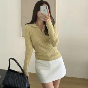 [코코블랑] 시모트 카라 골지 니트