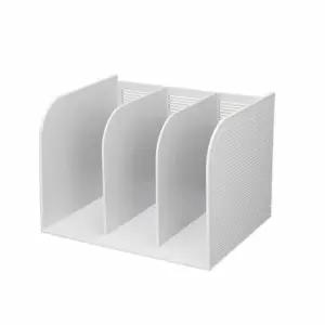 책꽂이 3단 회색 책상위 선반탁상용책꽂이 간이 전면 다용도 책상 이동식 3칸 잡지 거실 도서관