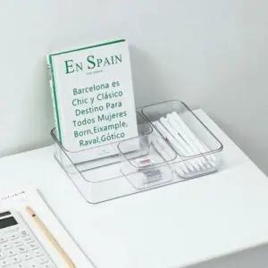 ( )칸막이 투명 서랍정리함 아크릴 탕비실 수납함 S