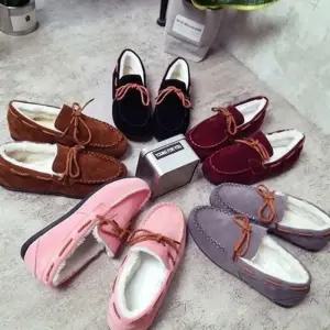 [라일리] Rly 모카신 여성 겨울 로퍼 안감 여성 털 단화 여자