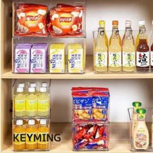 (사이즈 소형)홈공간 정리함 투명 수납함 책바구니