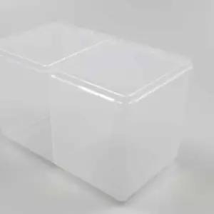 ( )퍼프케이스 화장솜디스펜서 화장솜보관함 커피스틱정리함 투명 화장솜 케이스 2구