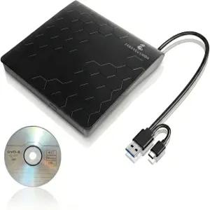 외장 DVD 드라이브 USB 3.2 1세대 슬림 휴대용 CD/DVD 버너 노트북 데스크탑용 고속 광학 라이터