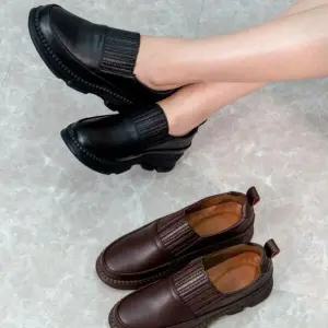 여자 데일리 캐주얼 통굽 로퍼 슬립온 슈즈