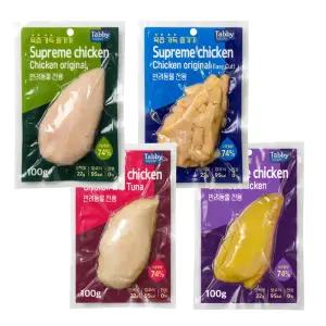 테비 슈프림 치킨 무전분 닭가슴살 100g 고양이간식