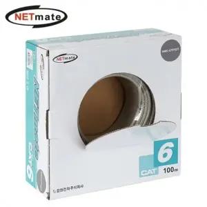 Netmate CAT.6 UTP 기가비트 랜선 랜케이블(그레이) 100M