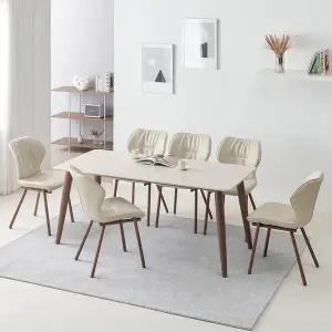 [스코나] 리오나 양면 포세린 세라믹 6인 식탁세트(의자6개)