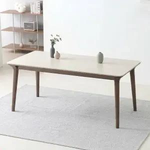 [스코나] 아델라 애쉬원목 양면 포세린 세라믹 1800 6인 식탁 테이블