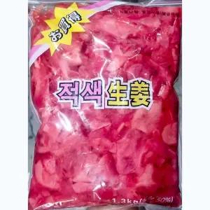 초생강 (원효 냉장 적색 1.3K) X10초절임 일식초 초장아찌 적색초
