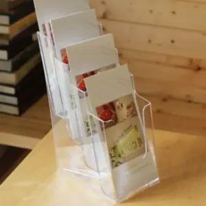 카다로그 꽂이 4단 A6 전지거치대 메뉴팜플렛 브로셔 전지 리플릿 카달로그 진열대 로그 카탈로그 리플 로