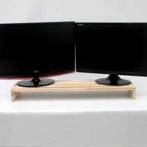 우드밀리 삼나무 원목 800 와이드 1단 모니터 받침대삼받침대 삼받침대