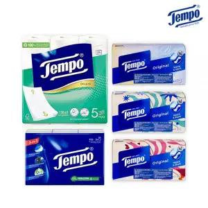 템포 휴지 화장지 롤티슈 9롤 갑티슈 3갑 행키티슈 6개 MNA