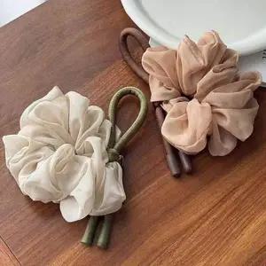 여성 투톤 롱 스트랩 빅 곱창밴드 헤어 액세서리 머리묶을때