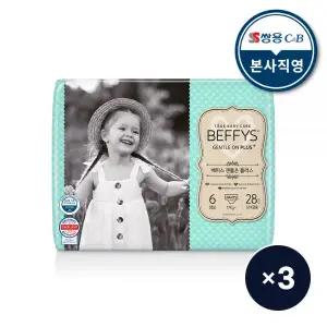 베피스 팬티형 기저귀 젠틀온 어린이 공용 점보 28P 3팩 MNS