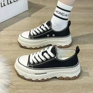 여자 편안한 데일리룩 통굽 캐주얼 스니커즈