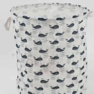 ( )호이 패브릭 수납함 고래 접이식바구니 수건바구니 장난감바구니