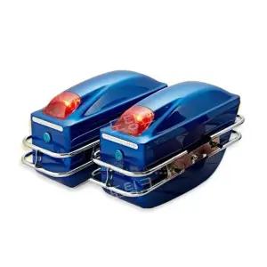 오토바이사이드백 바이크 보조 수납 가방 리어백 하드 케이스 LED 조명 자전거