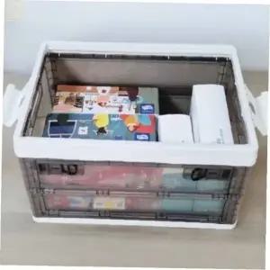 ( )투명 폴딩박스 55L 정리수납함 접이식 베란다정리함