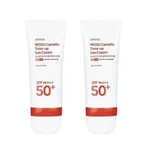 1+1 아스파시아 여수 동백 톤업 선크림 70ml (SPF50+)