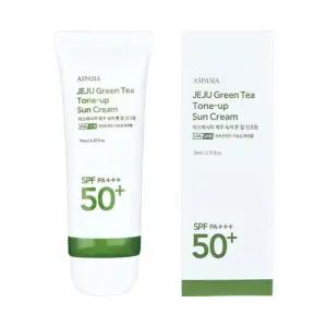 아스파시아 제주 그린티 톤업 선크림 70ml (SPF50+)